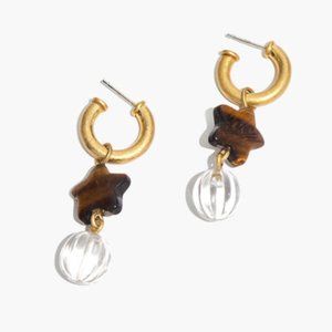 Madewell Star Stack Charm Hoop Earrings